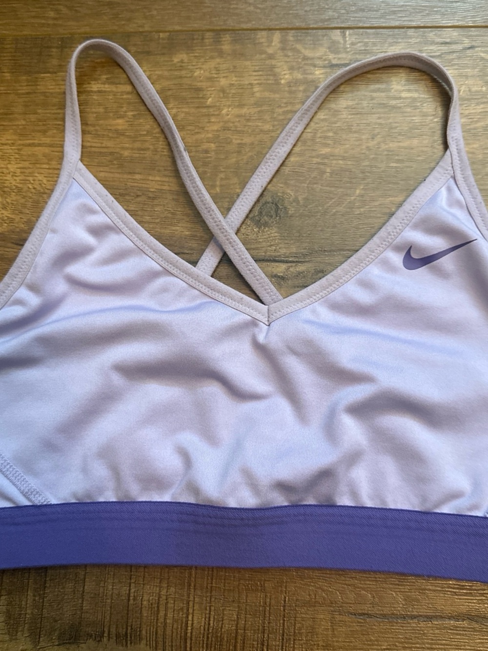 Nike Lavender Sports Bra with Deep Purple Underband